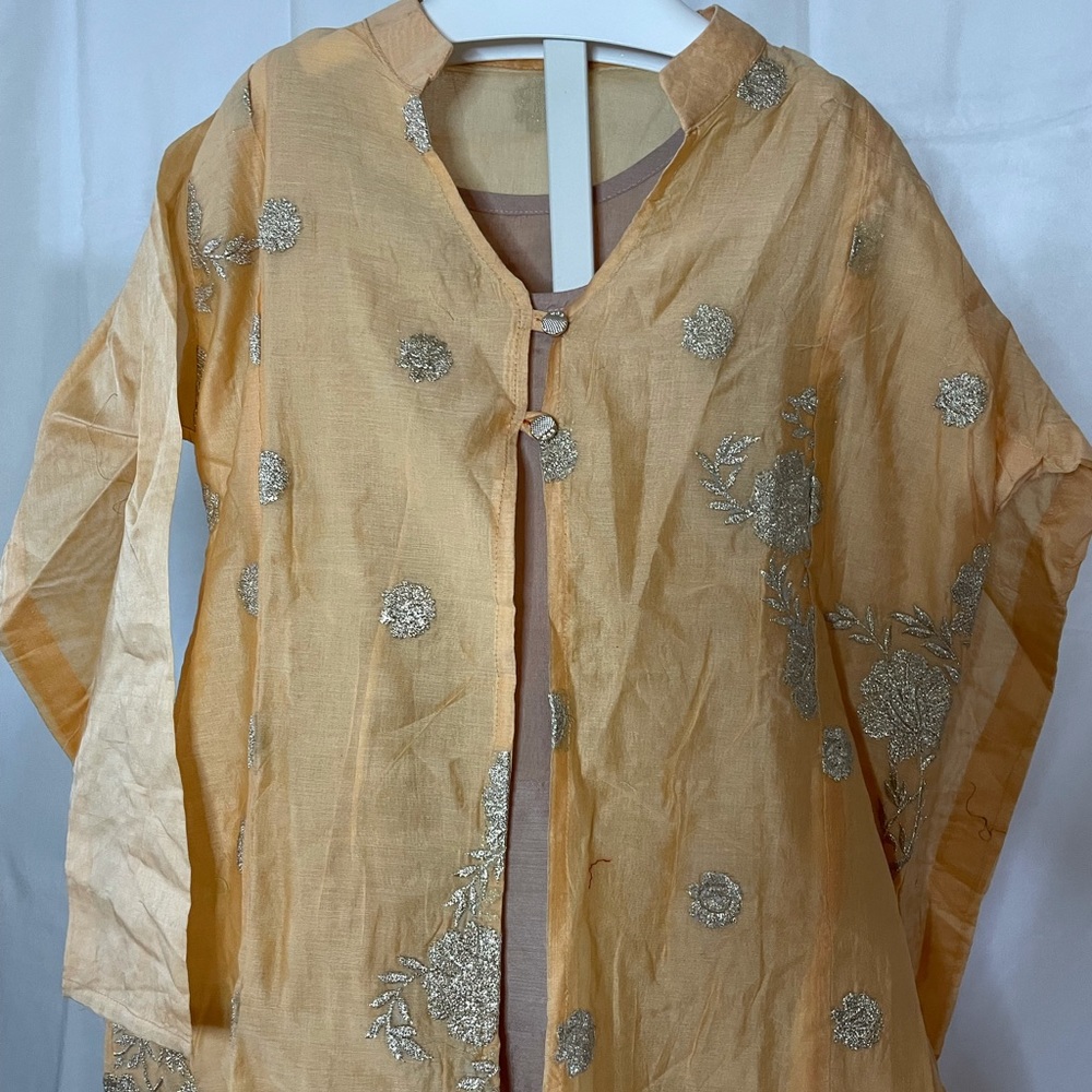 Organza Two Piece Long Dress